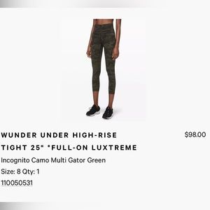 Wunder under high rise 25” full on luxtreme incognito camo multi-green